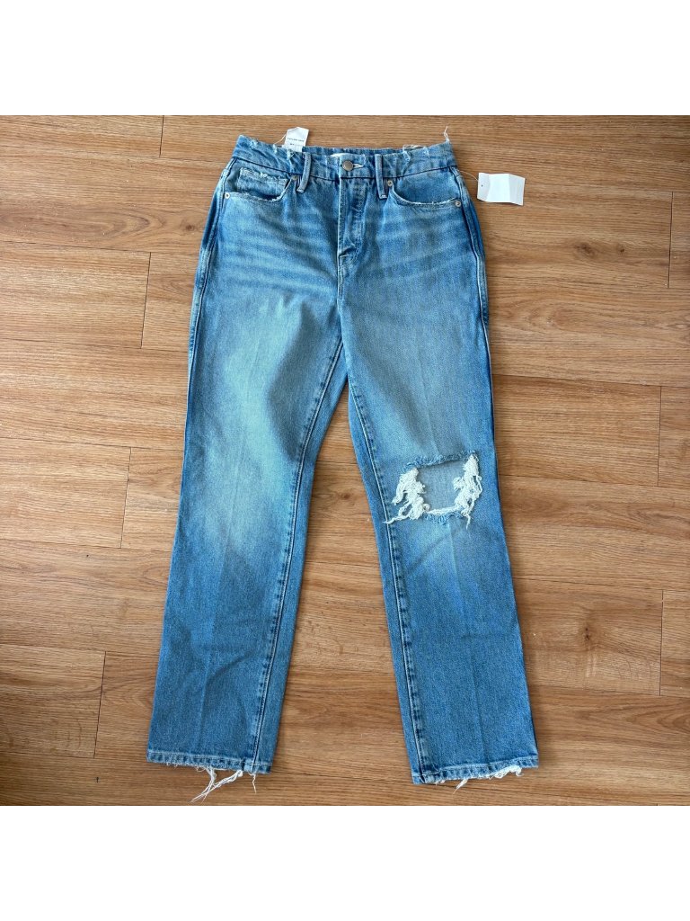 Good American Good Curve Straight Leg Denim Jeans Blue Nwt Women’s Size 2/26